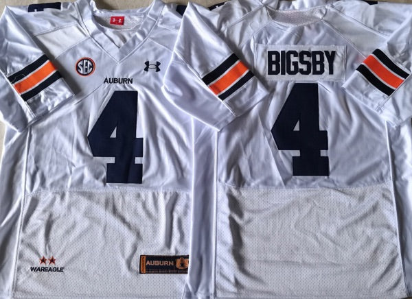 Tank Bigsby Auburn Tigers Official NCAA Under Armour Jersey white