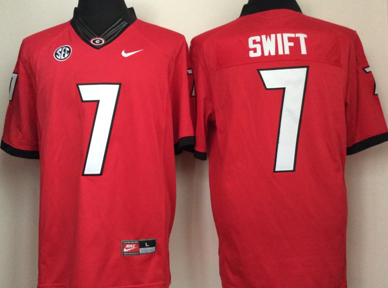 D'Andre Swift Georgia Bulldogs Official NCAA Nike Jersey red