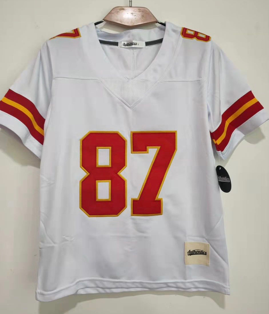 Travis Kelce YOUTH Kansas City Chiefs Jersey white Classic Authentics