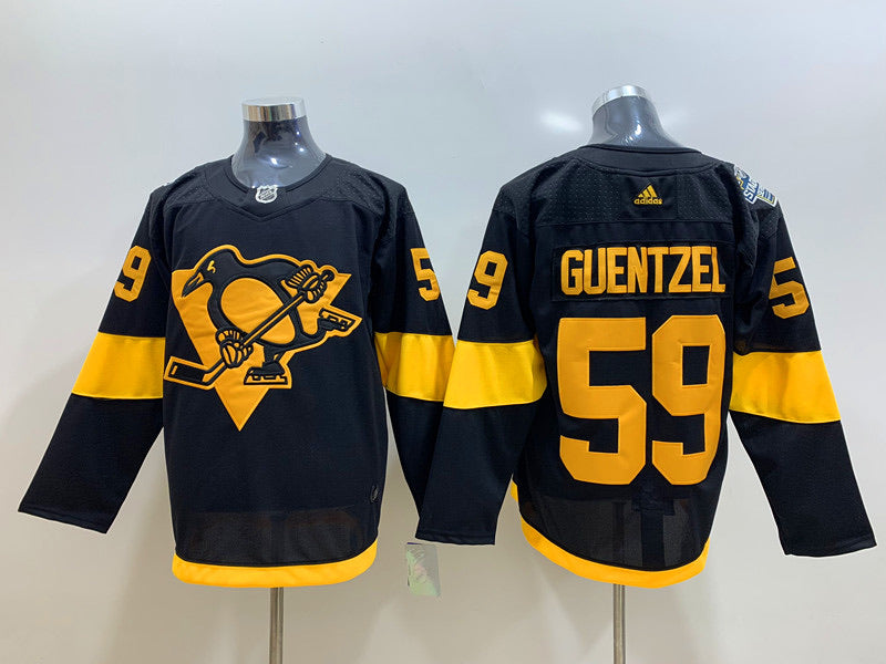 Jake Guentzel Pittsburgh Penguins Official NHL Adidas  Jersey black