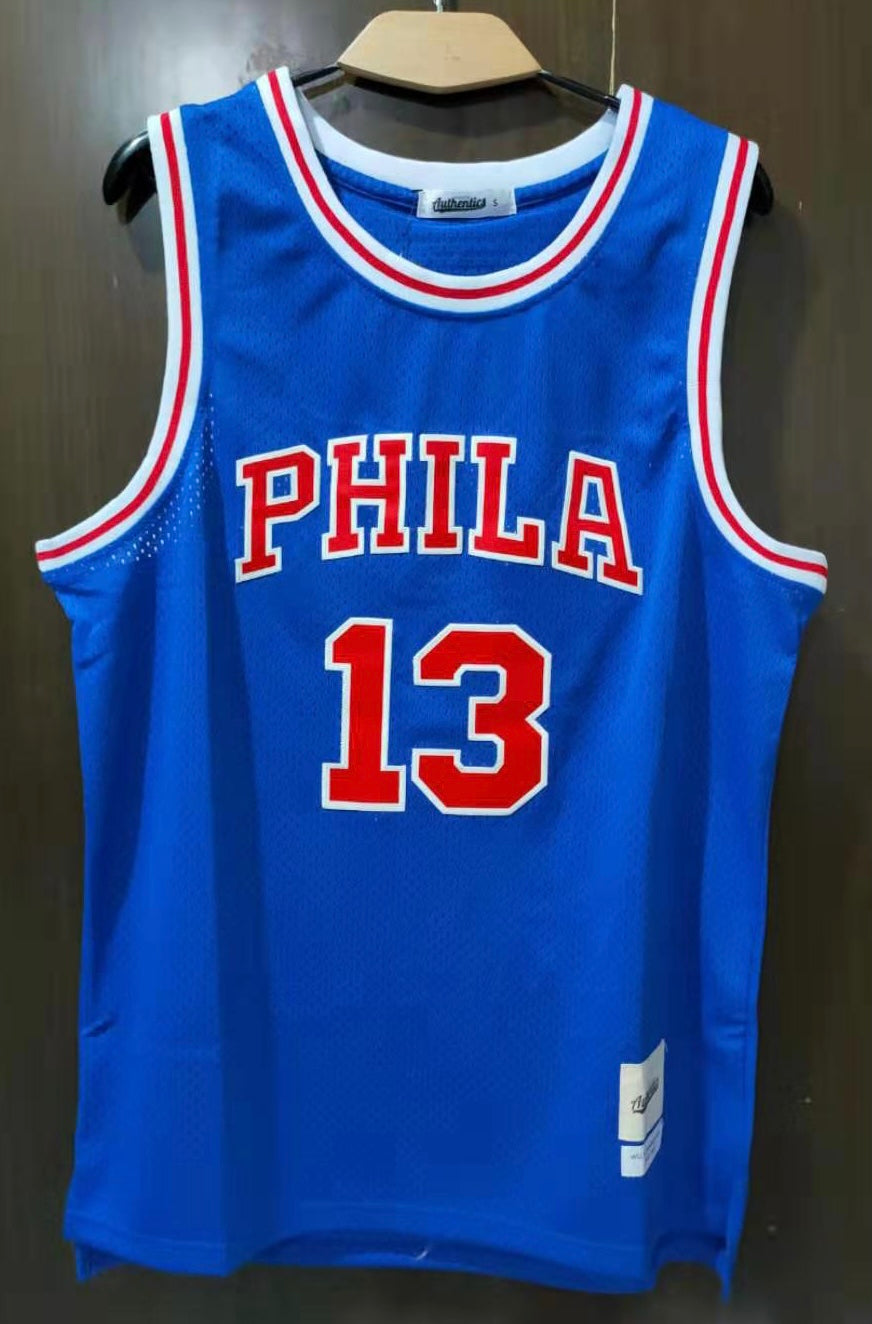 Wilt Chamberlain Philadelphia 76ers Jersey Classic Authentics