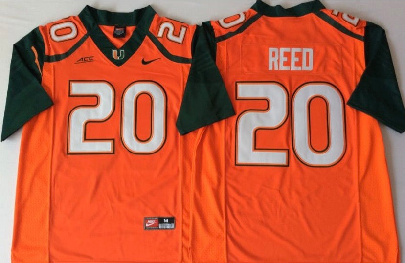 Ed Reed Miami Hurricanes Official NCAA Nike Jersey Orange