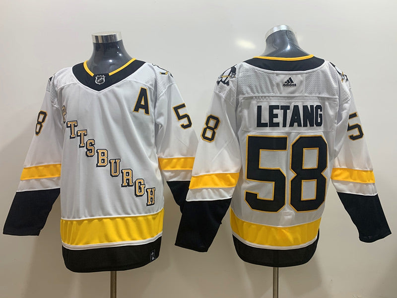 Kris Letang Pittsburgh Penguins Official NHL Adidas Jersey white