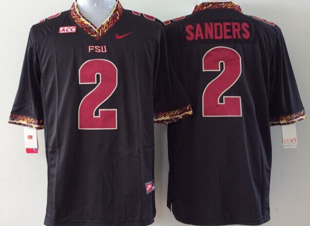 Deion Sanders Florida State Seminoles Official NCAA Jersey Black NIKE