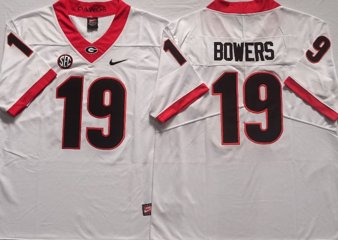 Brock Bowers Georgia Bulldogs Official NCAA Nike Jersey white