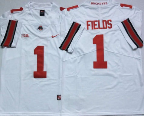 Justin Fields Ohio State Buckeyes Official NCAA Jersey white