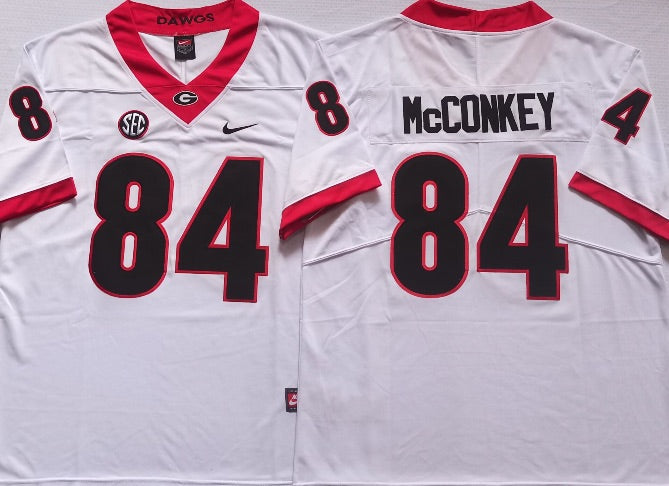 Ladd McConkey Georgia Bulldogs Official NCAA Nike Jersey white