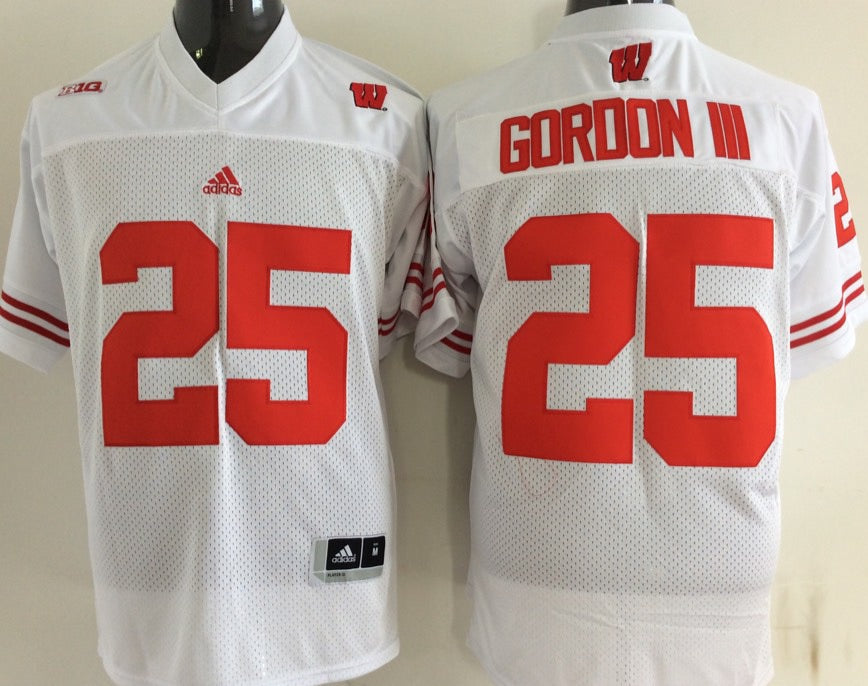 Melvin Gordon Wisconsin Badgers Official NCAA Under Armour Jersey white