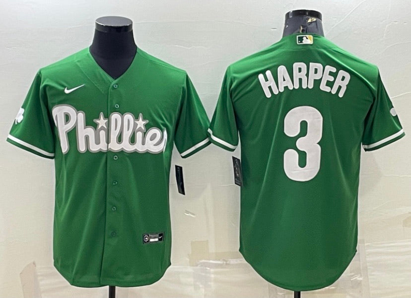 Bryce Harper Philadelphia Phillies Green St. Patrick’s Day Nike Jersey