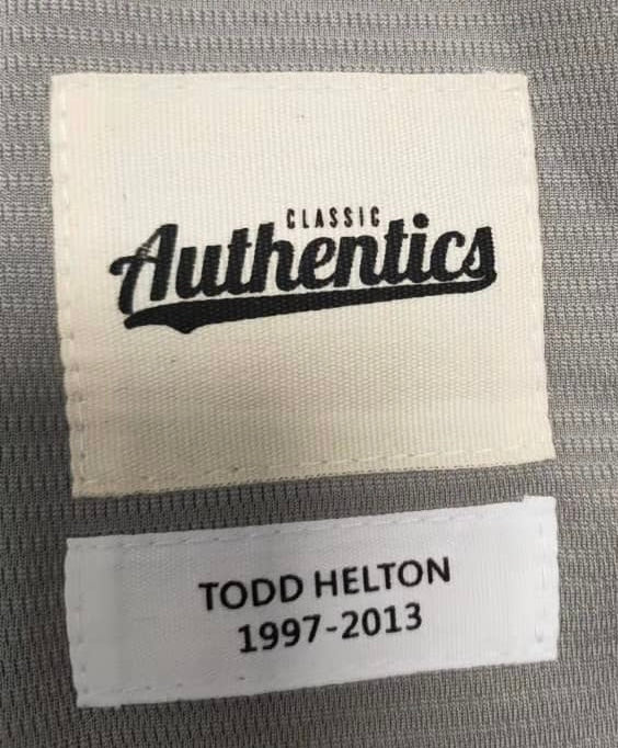 Todd Helton Colorado Rockies Jersey Classic Authentics