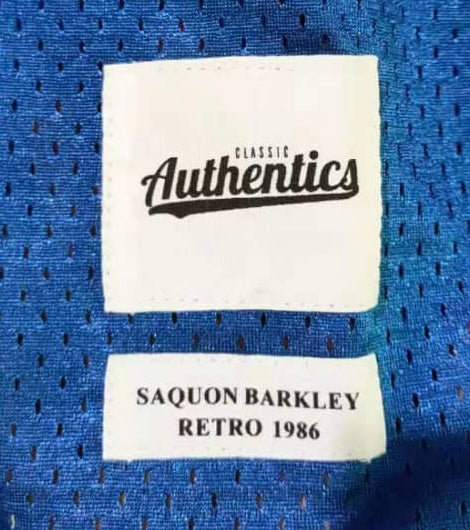Saquon Barkley retro New York Giants Classic Authentics  Jersey